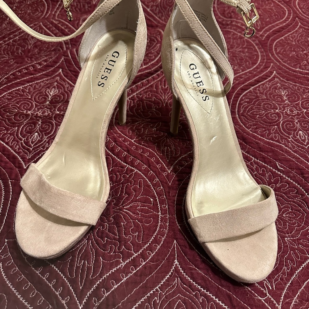 Guess Women's Nude Strappy Heels